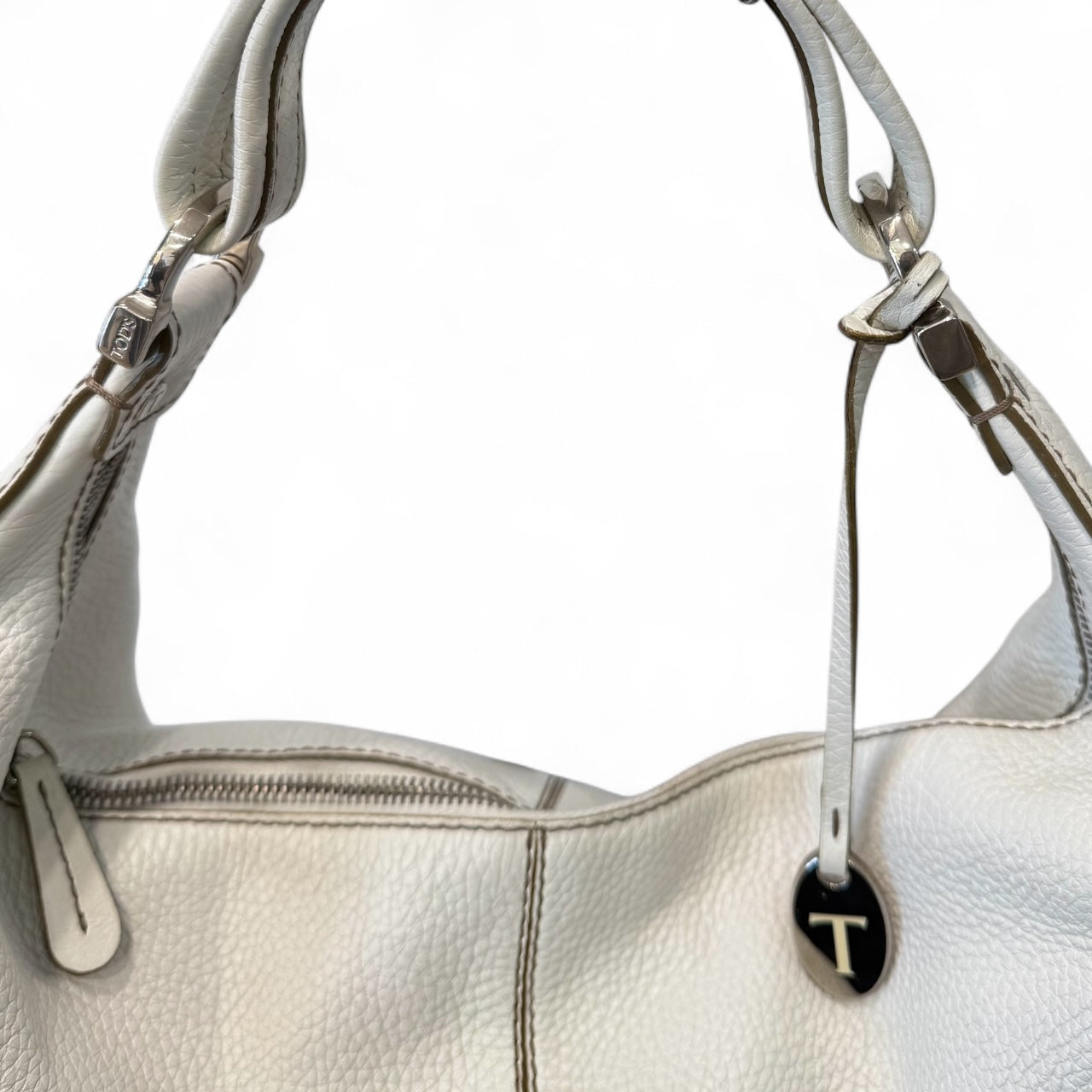 Tod's White Leather Shoulder Bag