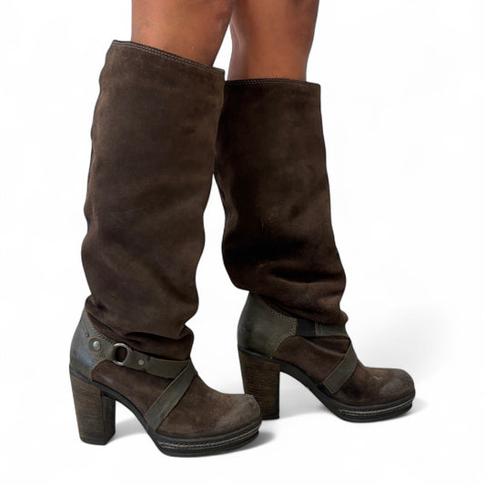 Vintage Diesel Brown High Heel Boots size 38