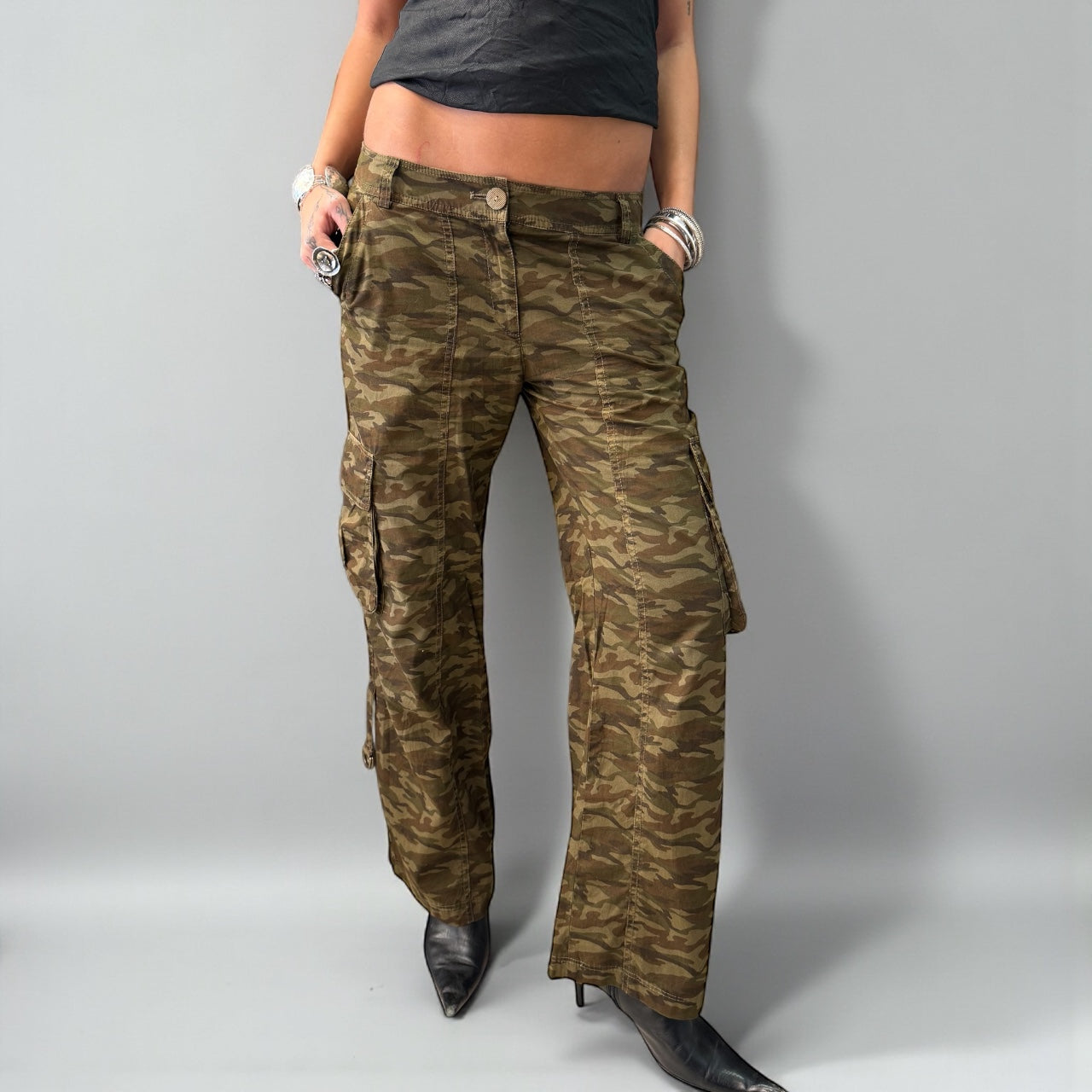 Brown Camo Cargo Pants