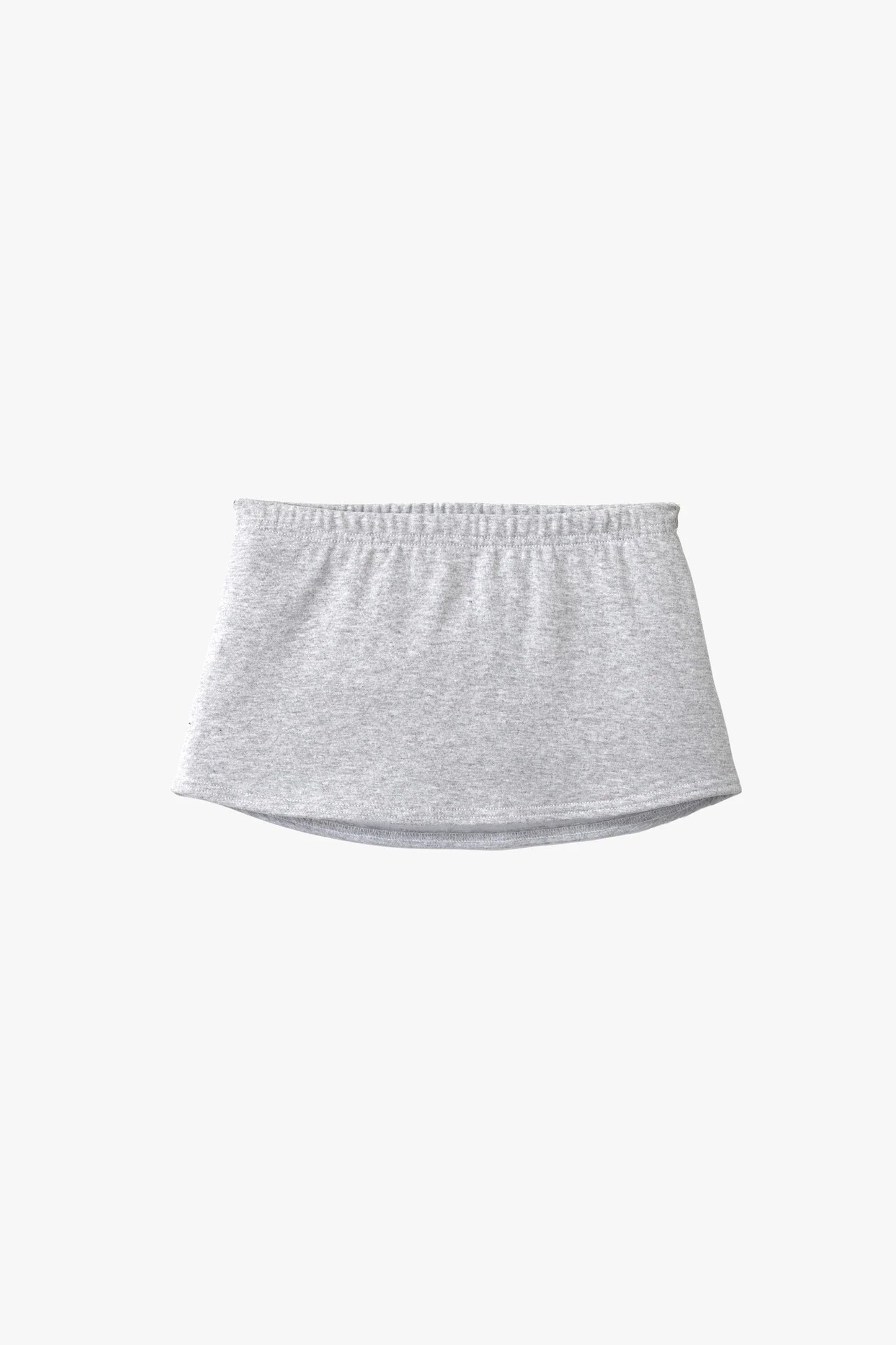 GREY HEAVY FLEECE MINI SKIRT