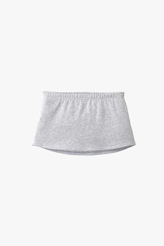GREY HEAVY FLEECE MINI SKIRT