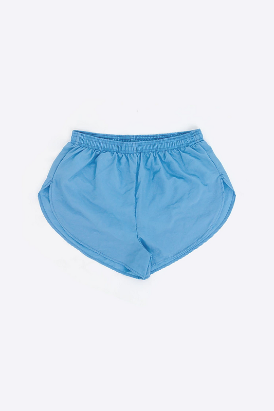 SKY BLUE NYLON TAFFETA RUNNING SHORT